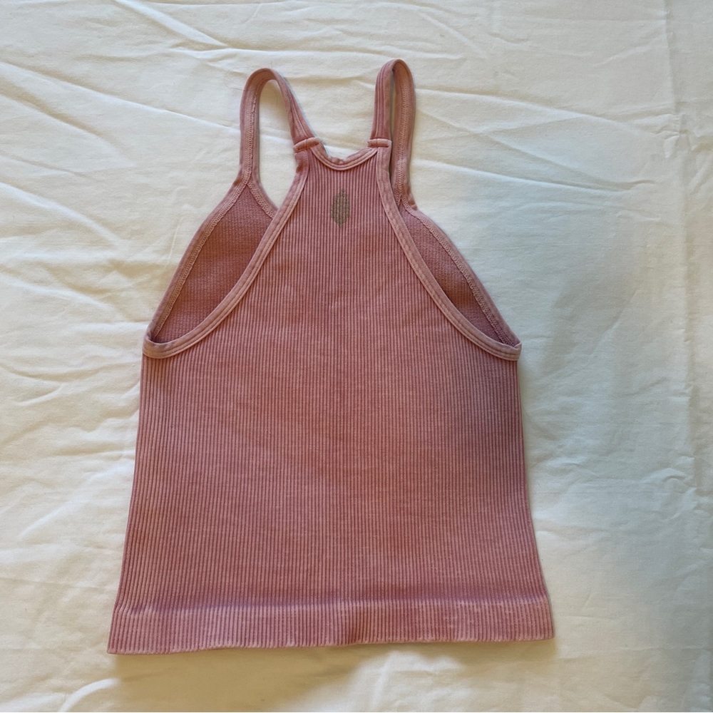 Free People FP Movement  capri length black leggings XS and pink tank XS/S - Picture 7 of 9